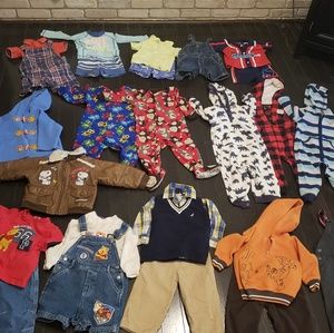 24 Piece Lot Boy Clothes Size 18 Months EUC